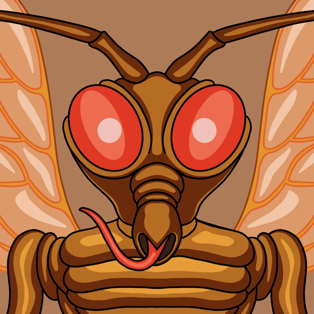 Insectoid Slurper — Hedz No. 001, recovered original artwork by Matt Furie