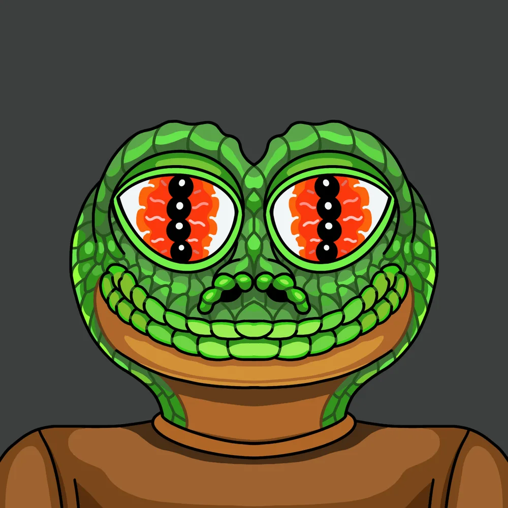 Lizard Googleyes — Hedz No. 102, recovered original artwork by Matt Furie