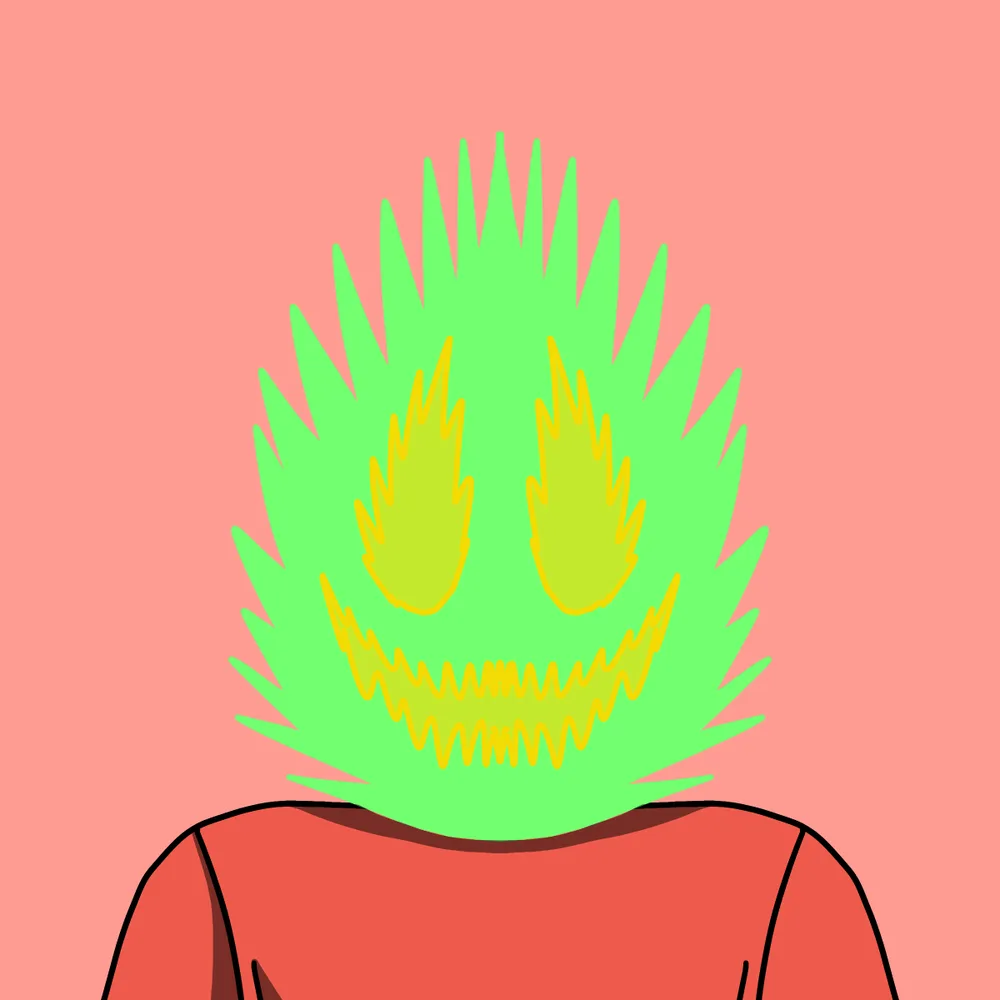 Greenfire Glower — Hedz No. 104, recovered original artwork by Matt Furie
