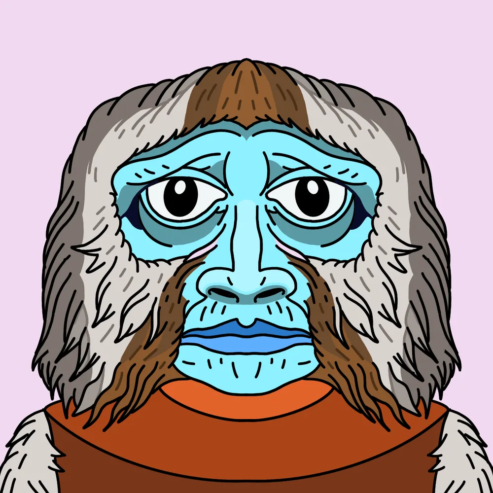 Snowmonkey Alien — Hedz No. 011, recovered original artwork by Matt Furie