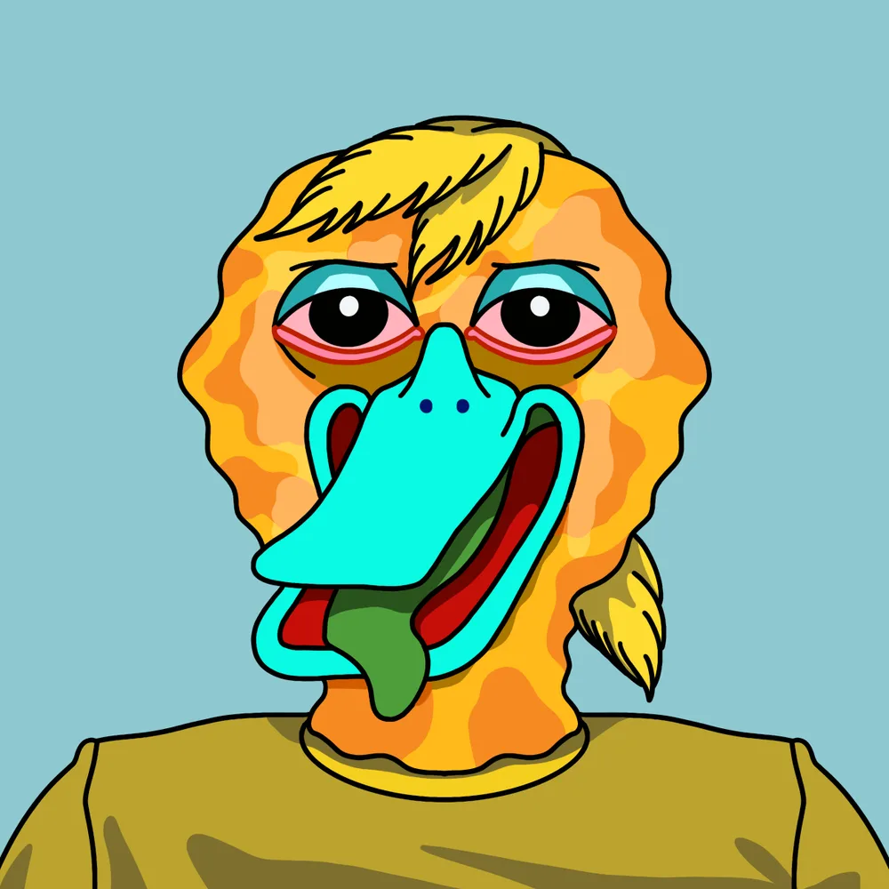 Ducky Ratail — Hedz No. 110, recovered original artwork by Matt Furie