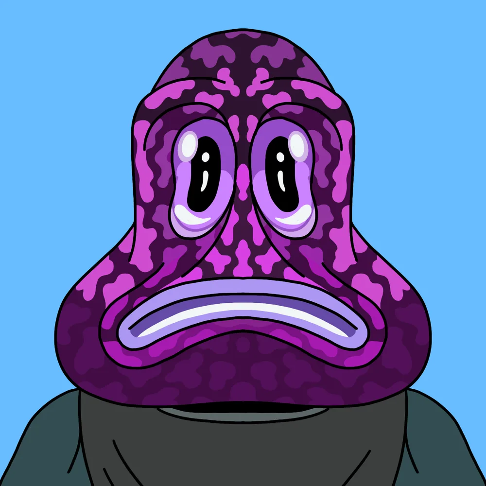 Amphibious Purp — Hedz No. 114, recovered original artwork by Matt Furie