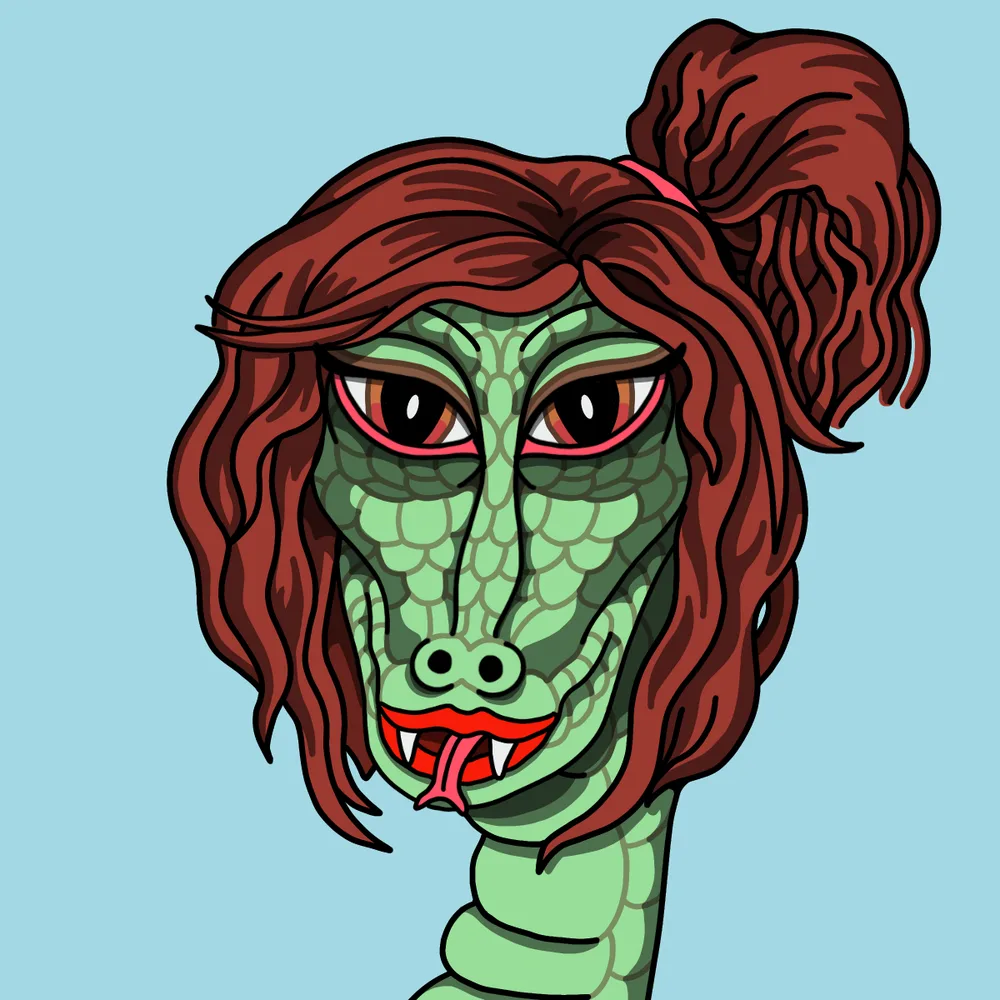 Dino Bushdragon — Hedz No. 118, recovered original artwork by Matt Furie