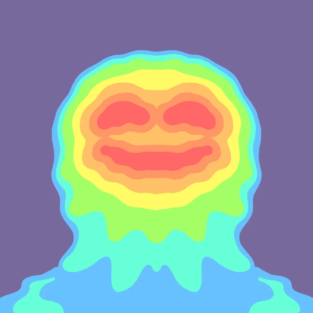 Frogspirit Rainbow — Hedz No. 012, recovered original artwork by Matt Furie