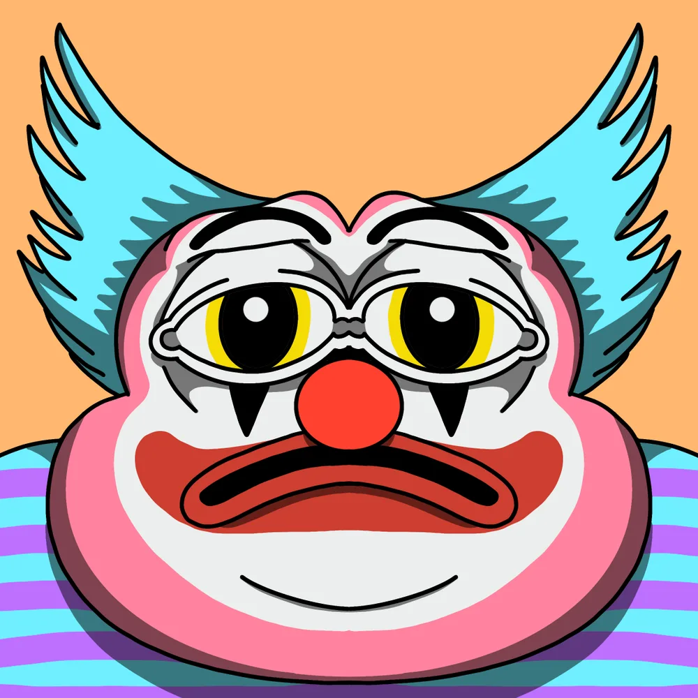Clownfucker — Hedz No. 121, recovered original artwork by Matt Furie