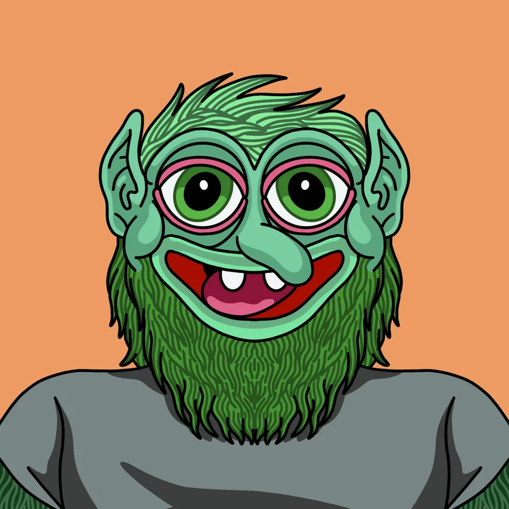 Laughing Ogre — Hedz No. 124, recovered original artwork by Matt Furie