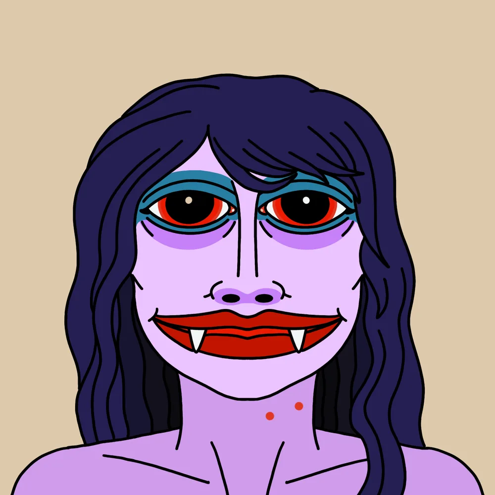 Vamprelladelica — Hedz No. 126, recovered original artwork by Matt Furie