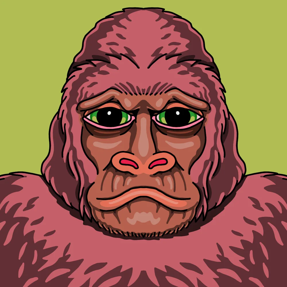 Gorilla — Hedz No. 128, recovered original artwork by Matt Furie
