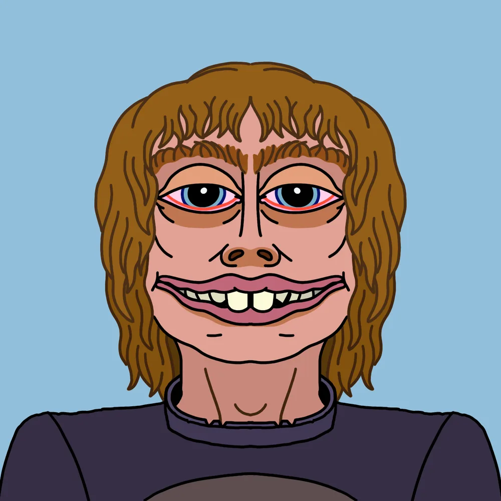 Matt Furie — Hedz No. 013, recovered original artwork by Matt Furie