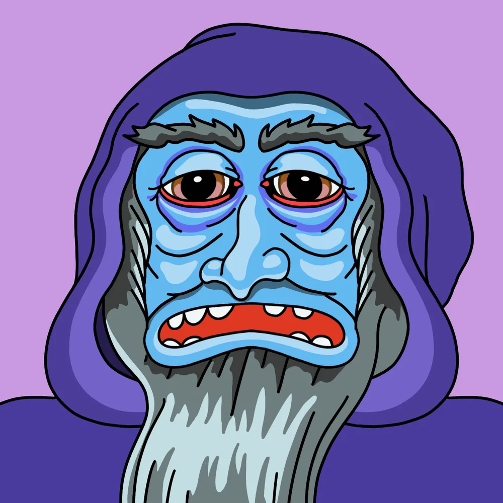 Old Bluebeard — Hedz No. 140, recovered original artwork by Matt Furie