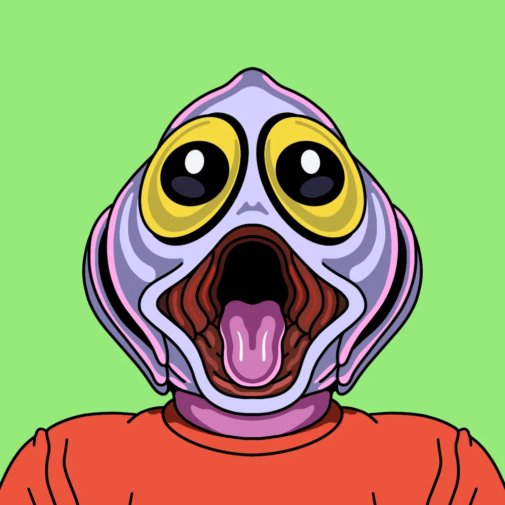 Faceface Gobbler — Hedz No. 144, recovered original artwork by Matt Furie