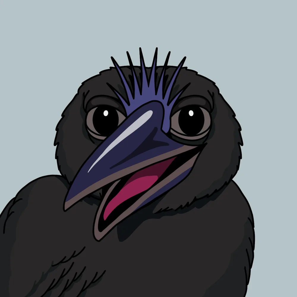 Crow — Hedz No. 150, recovered original artwork by Matt Furie