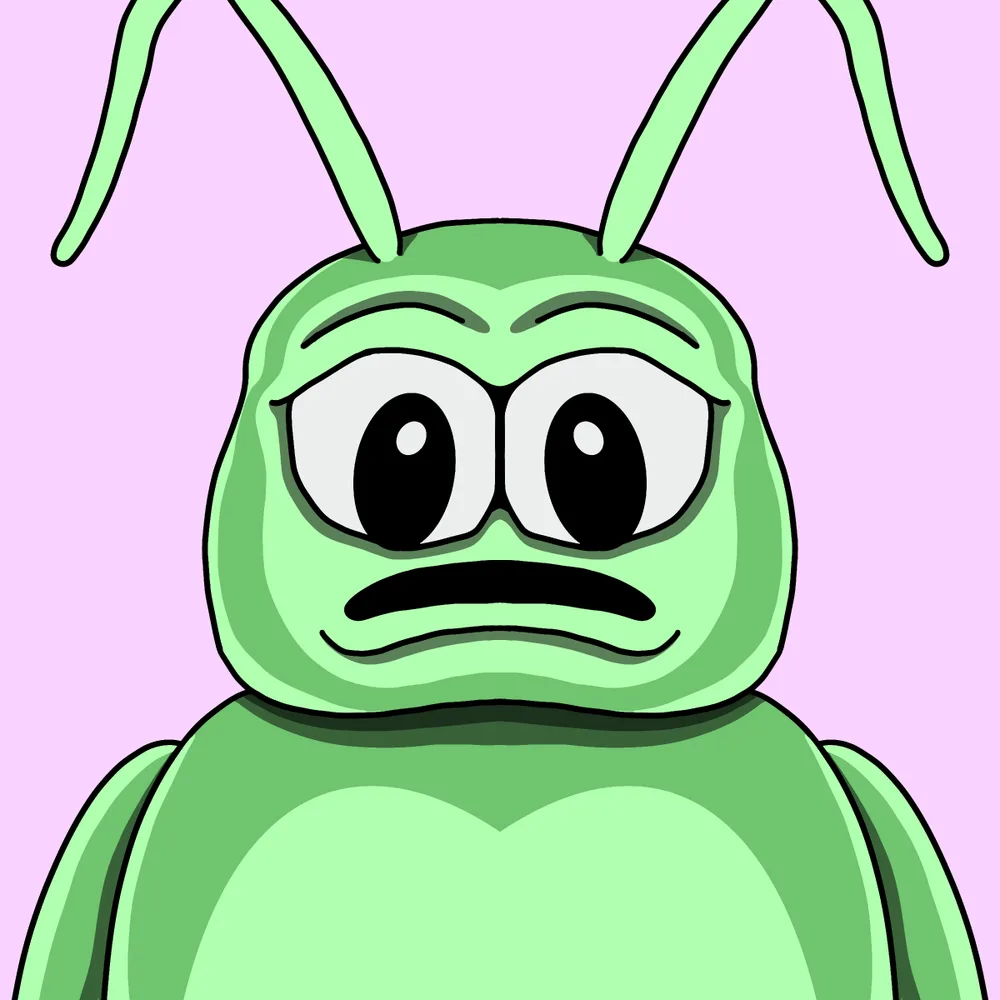 Worrybug — Hedz No. 155, recovered original artwork by Matt Furie