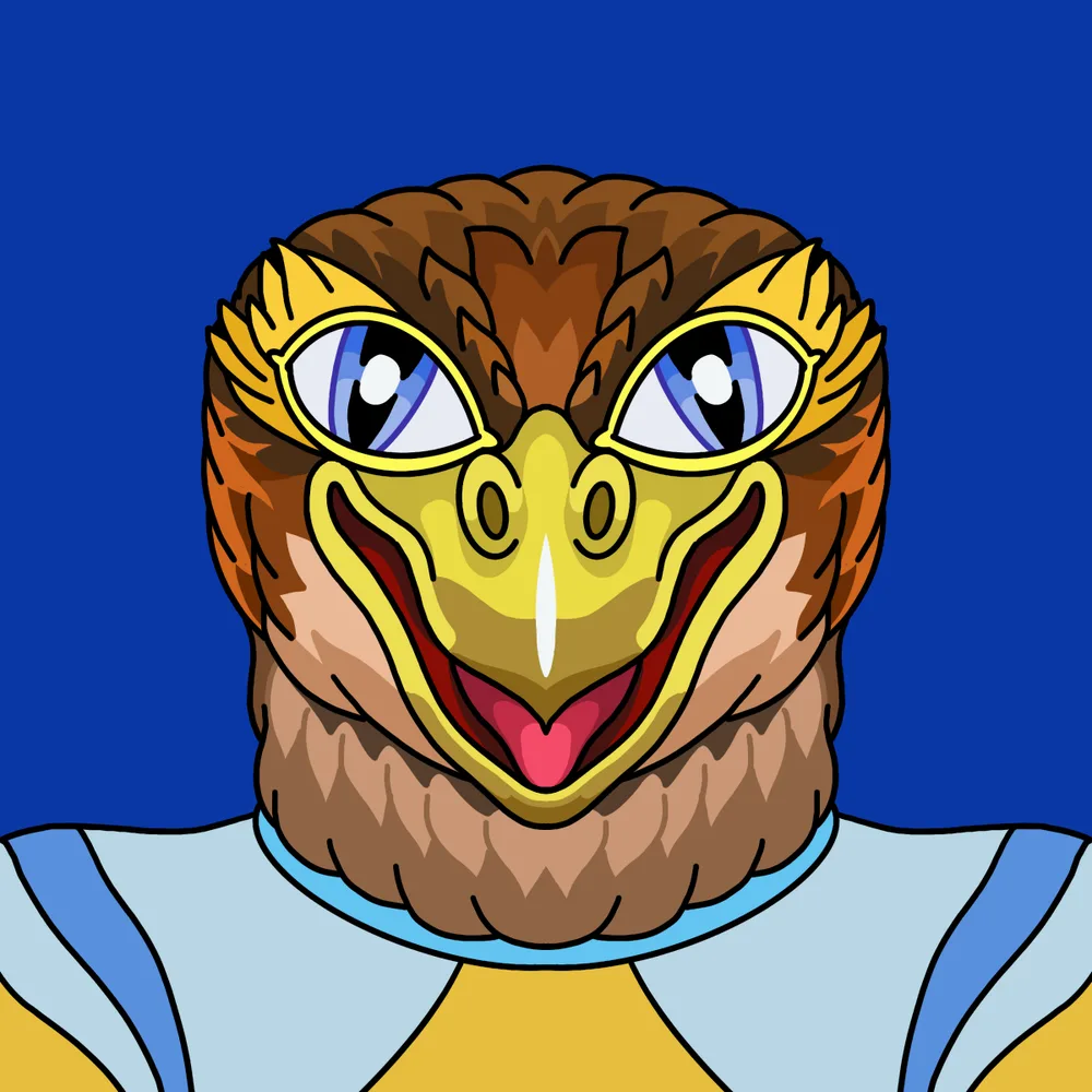 Falconer — Hedz No. 159, recovered original artwork by Matt Furie