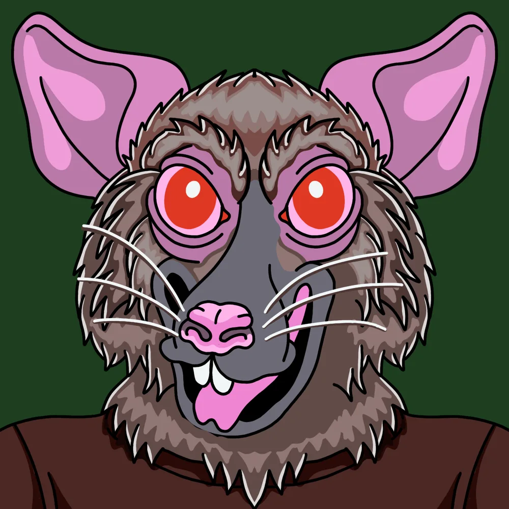 Dogcatbat — Hedz No. 162, recovered original artwork by Matt Furie
