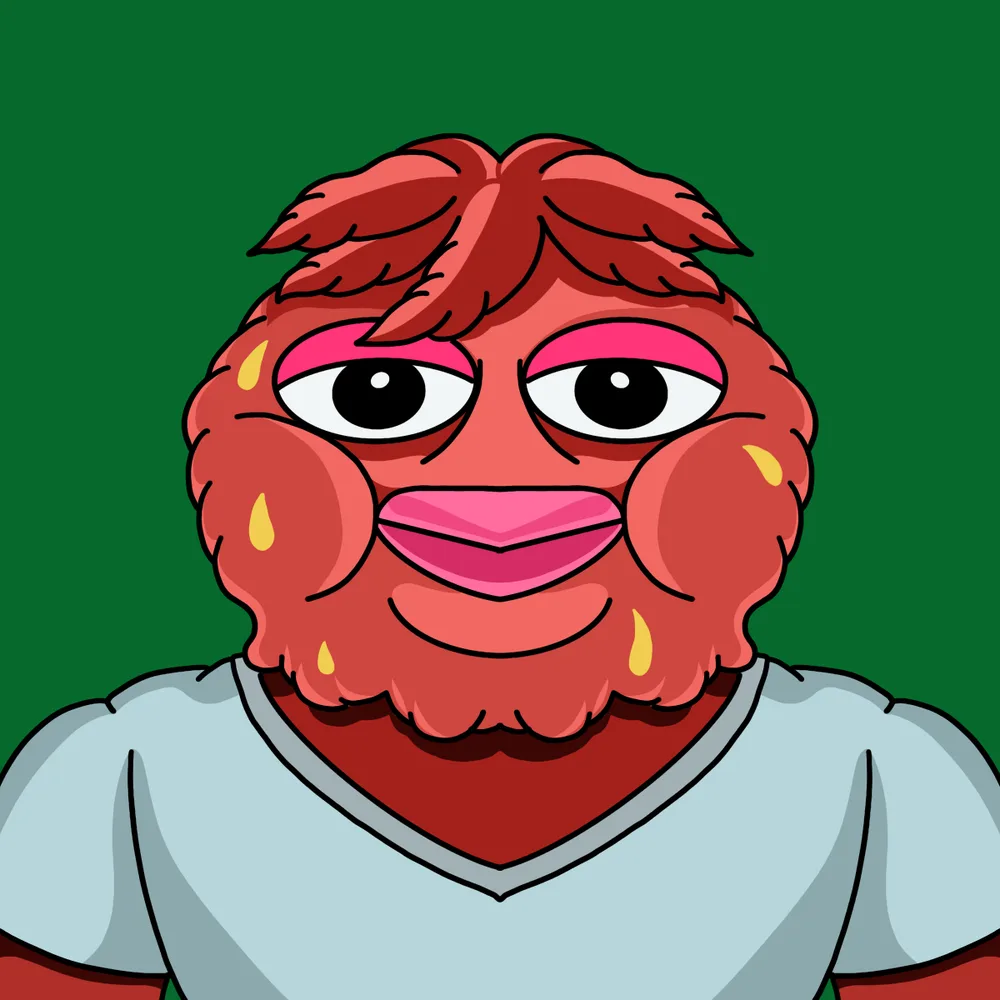 Sweaty Fatbird — Hedz No. 163, recovered original artwork by Matt Furie