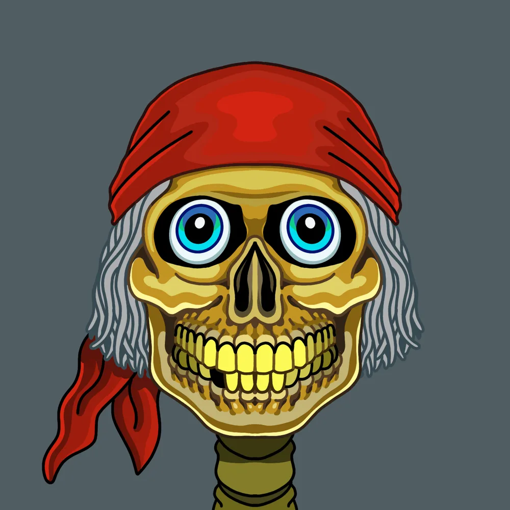 Shiverskull Matey — Hedz No. 170, recovered original artwork by Matt Furie