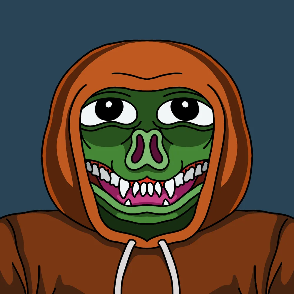 Brownhood Replileface — Hedz No. 172, recovered original artwork by Matt Furie
