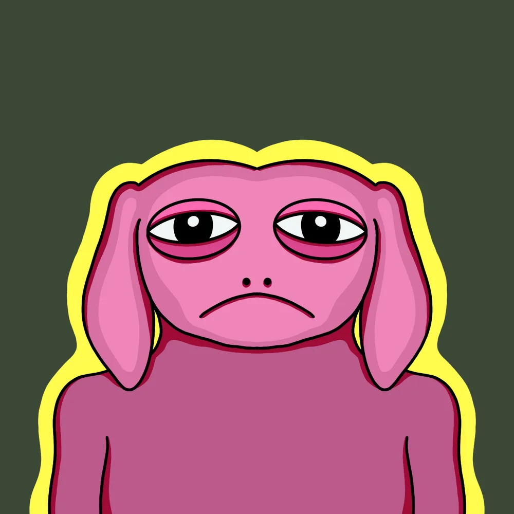 Sadpiglet Forcefield — Hedz No. 179, recovered original artwork by Matt Furie
