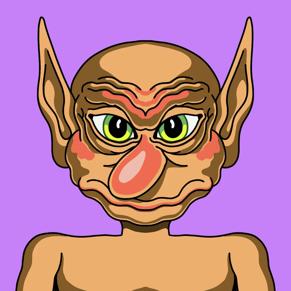 Half-drunk Hafling — Hedz No. 197, recovered original artwork by Matt Furie
