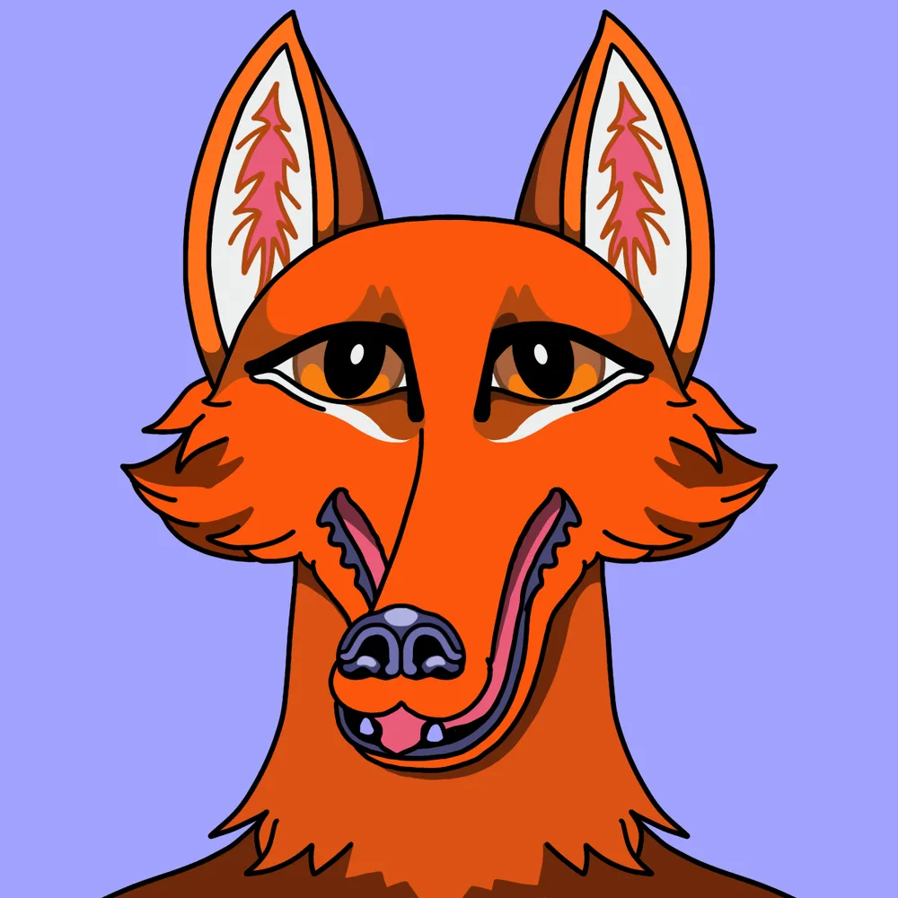 Dogfox — Hedz No. 213, recovered original artwork by Matt Furie