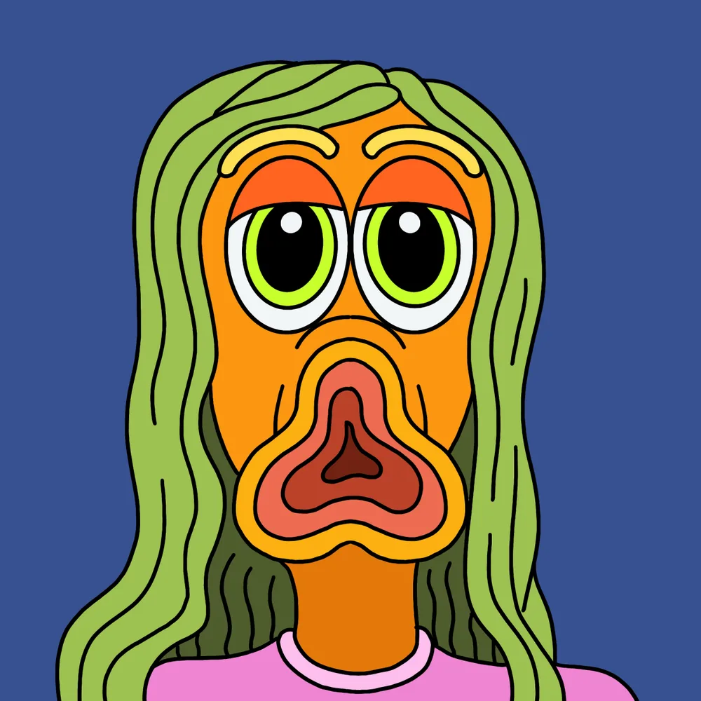 Suckerface Hippie — Hedz No. 238, recovered original artwork by Matt Furie