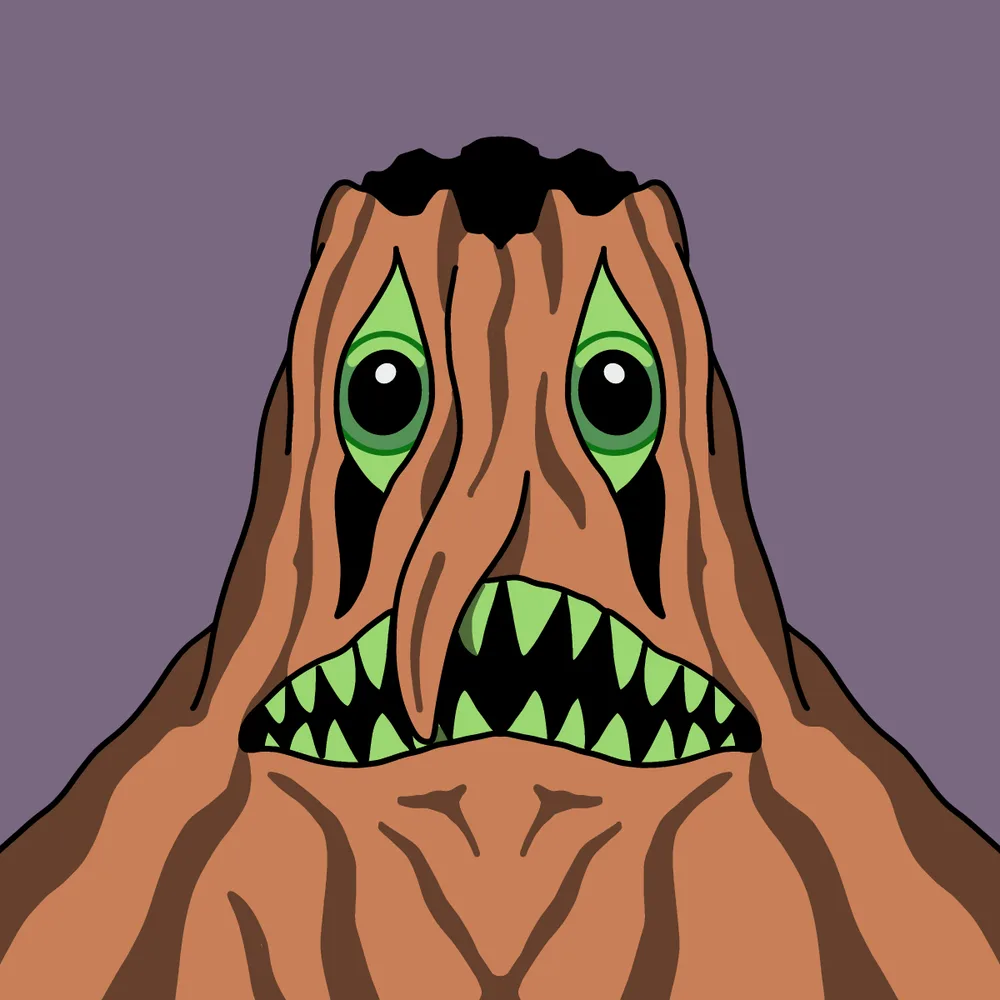 Treemon — Hedz No. 242, recovered original artwork by Matt Furie
