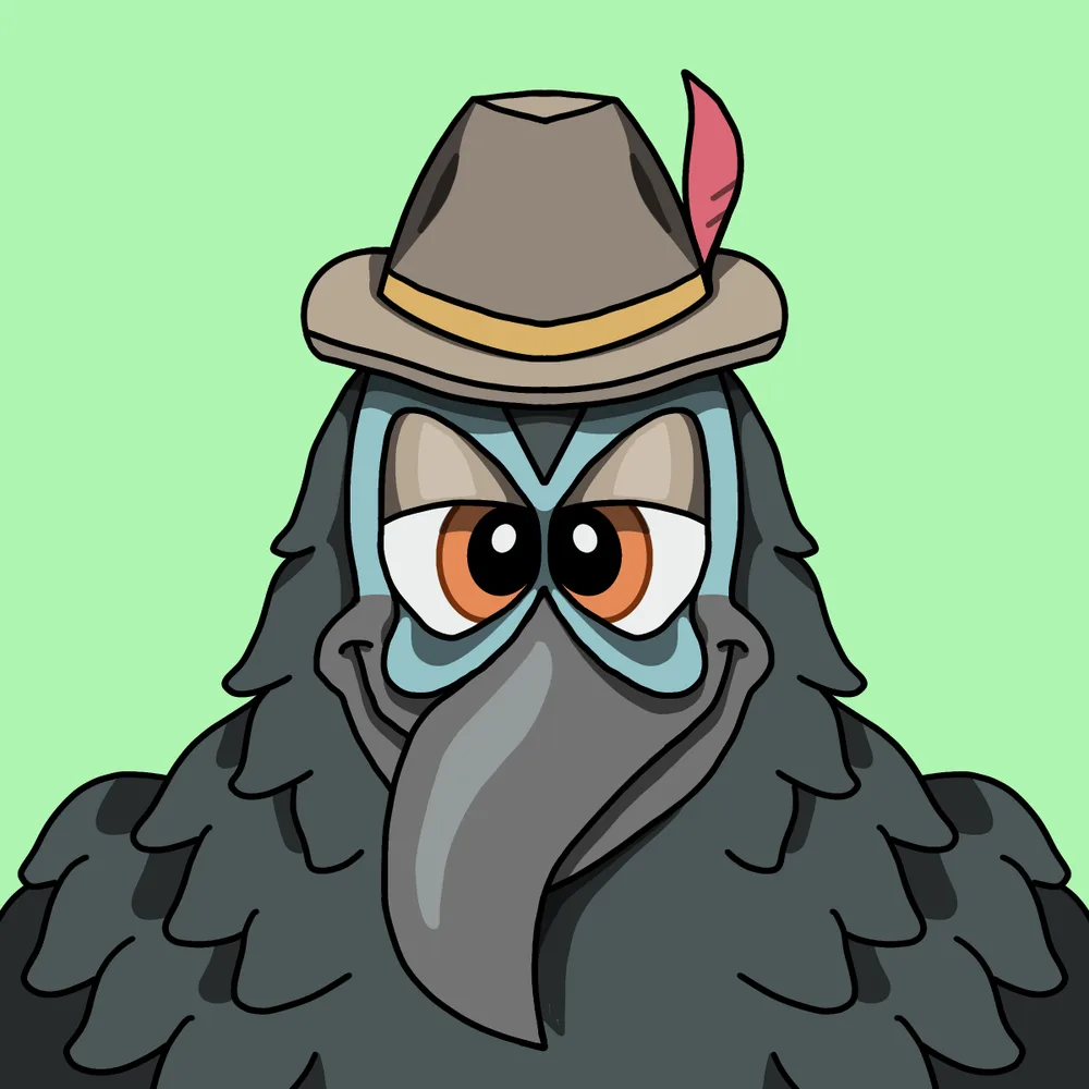 Mr Crow — Hedz No. 247, recovered original artwork by Matt Furie