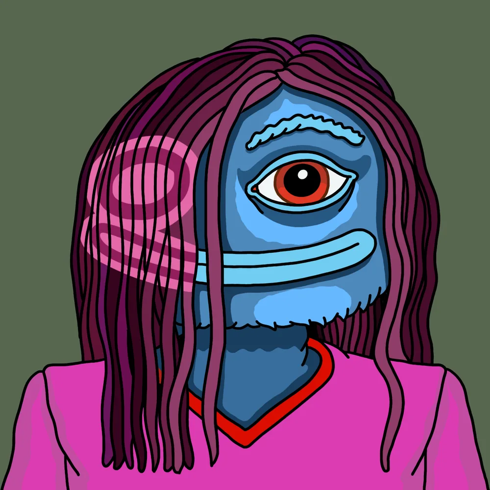 Smile-hair — Hedz No. 250, recovered original artwork by Matt Furie