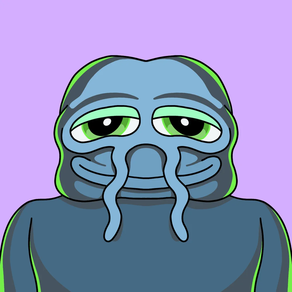 Wigglenose Blue — Hedz No. 259, recovered original artwork by Matt Furie