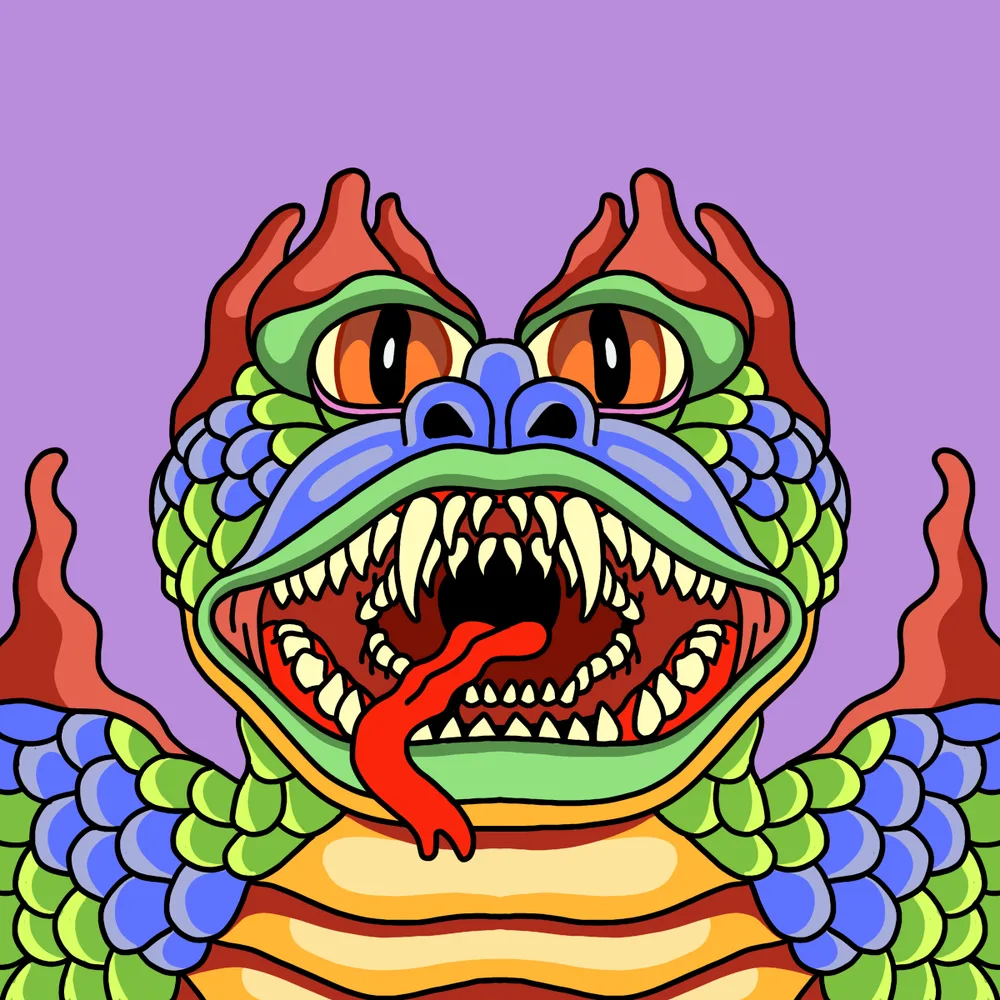Doublemouth Demon — Hedz No. 261, recovered original artwork by Matt Furie