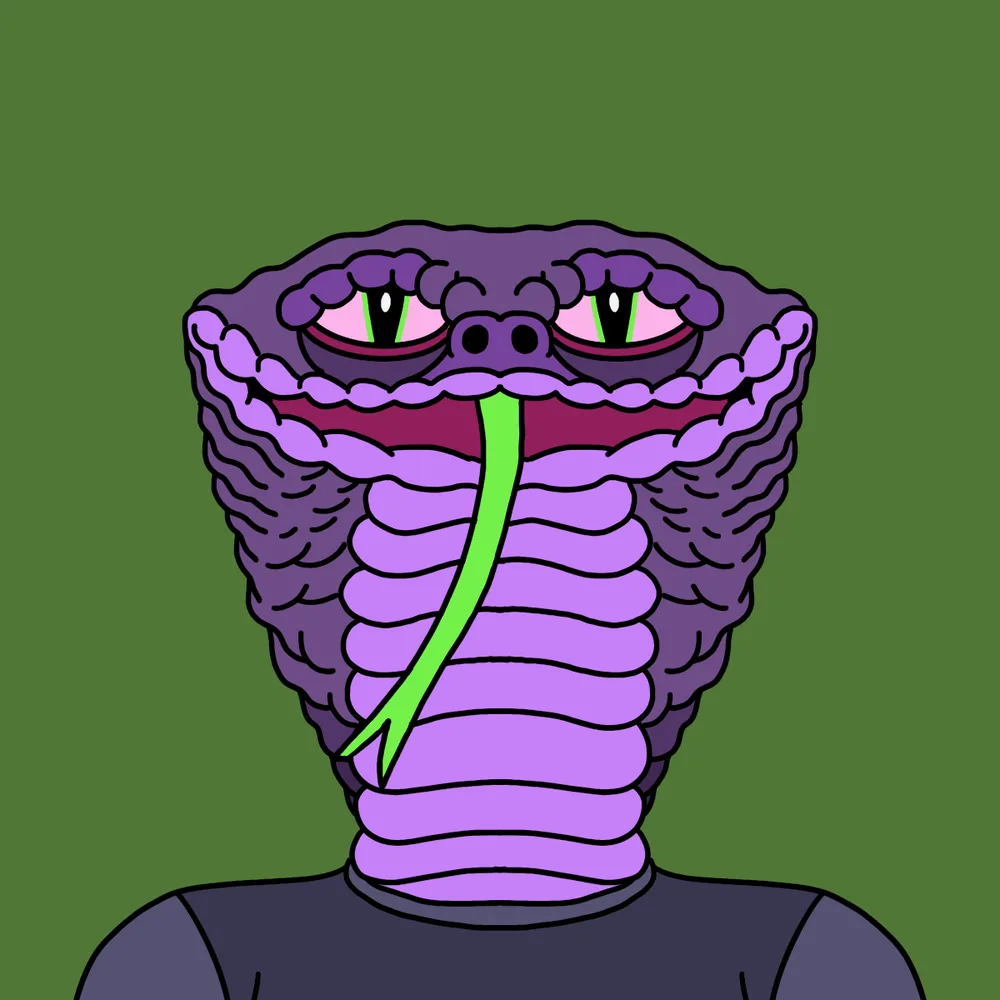 Cobrasnake Greenlick — Hedz No. 262, recovered original artwork by Matt Furie