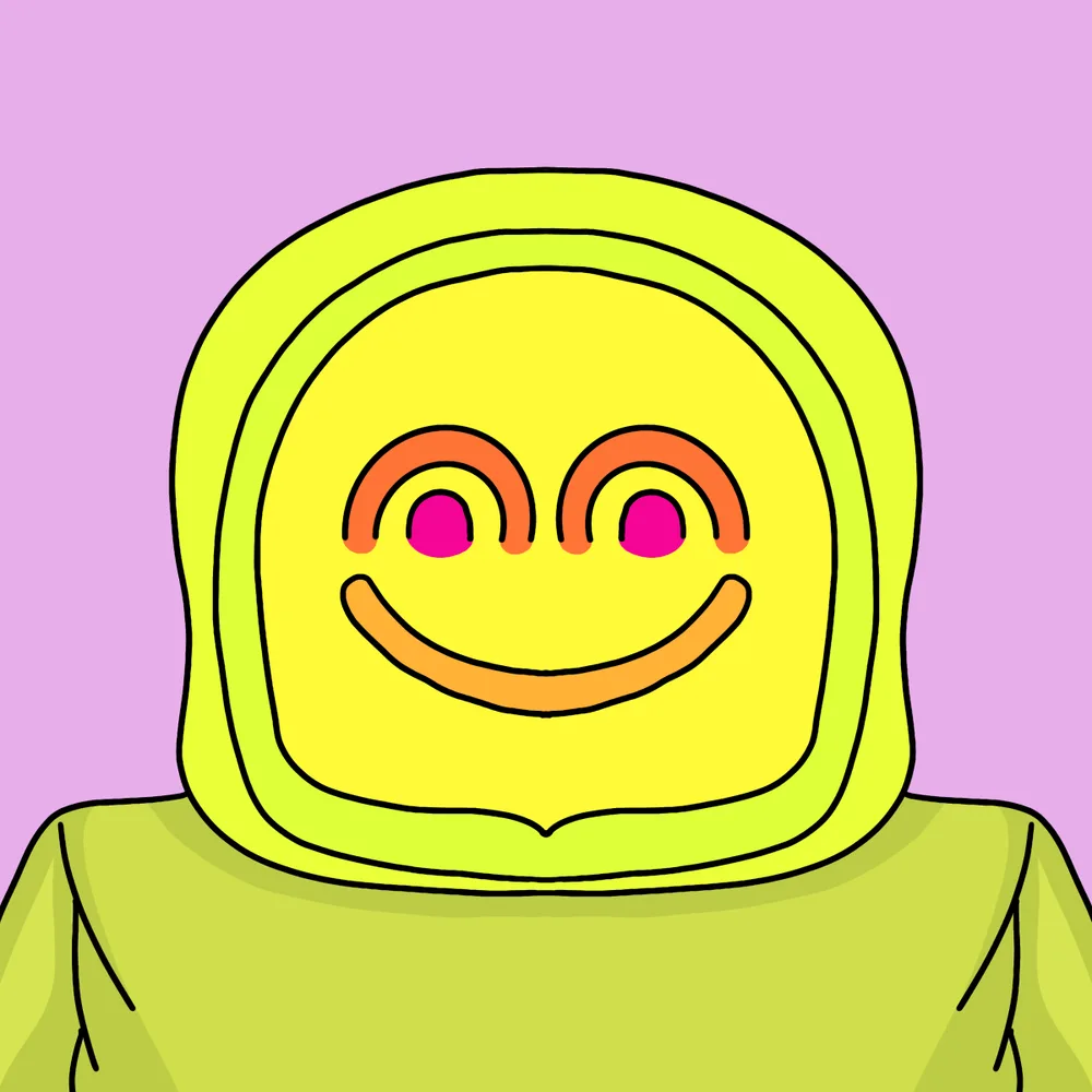 Yellow Spirit Hoodie — Hedz No. 264, recovered original artwork by Matt Furie