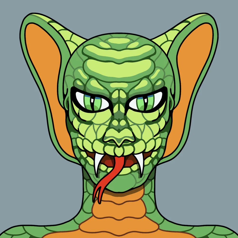 Snakeperson — Hedz No. 267, recovered original artwork by Matt Furie