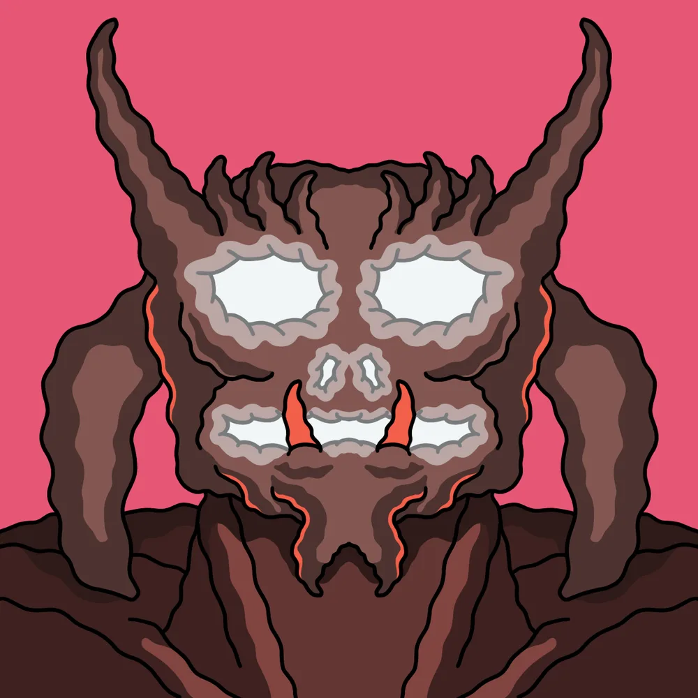 Demonspirit Redgrey — Hedz No. 271, recovered original artwork by Matt Furie
