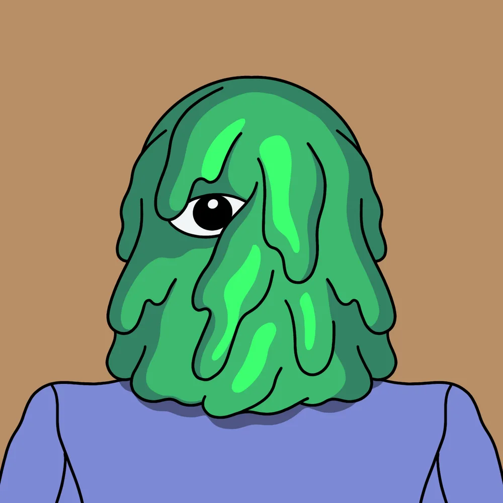 Oneeyed Slimeboy — Hedz No. 272, recovered original artwork by Matt Furie