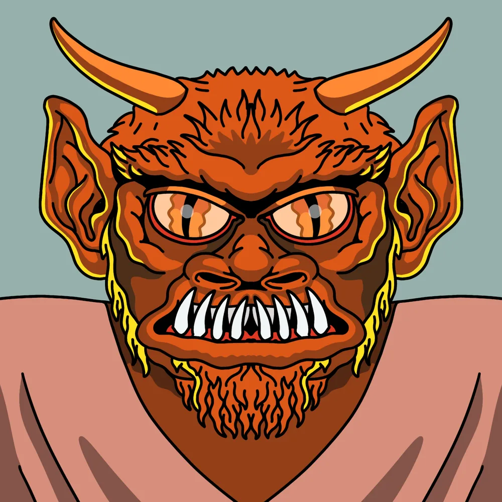 Grit Goblin Red — Hedz No. 277, recovered original artwork by Matt Furie