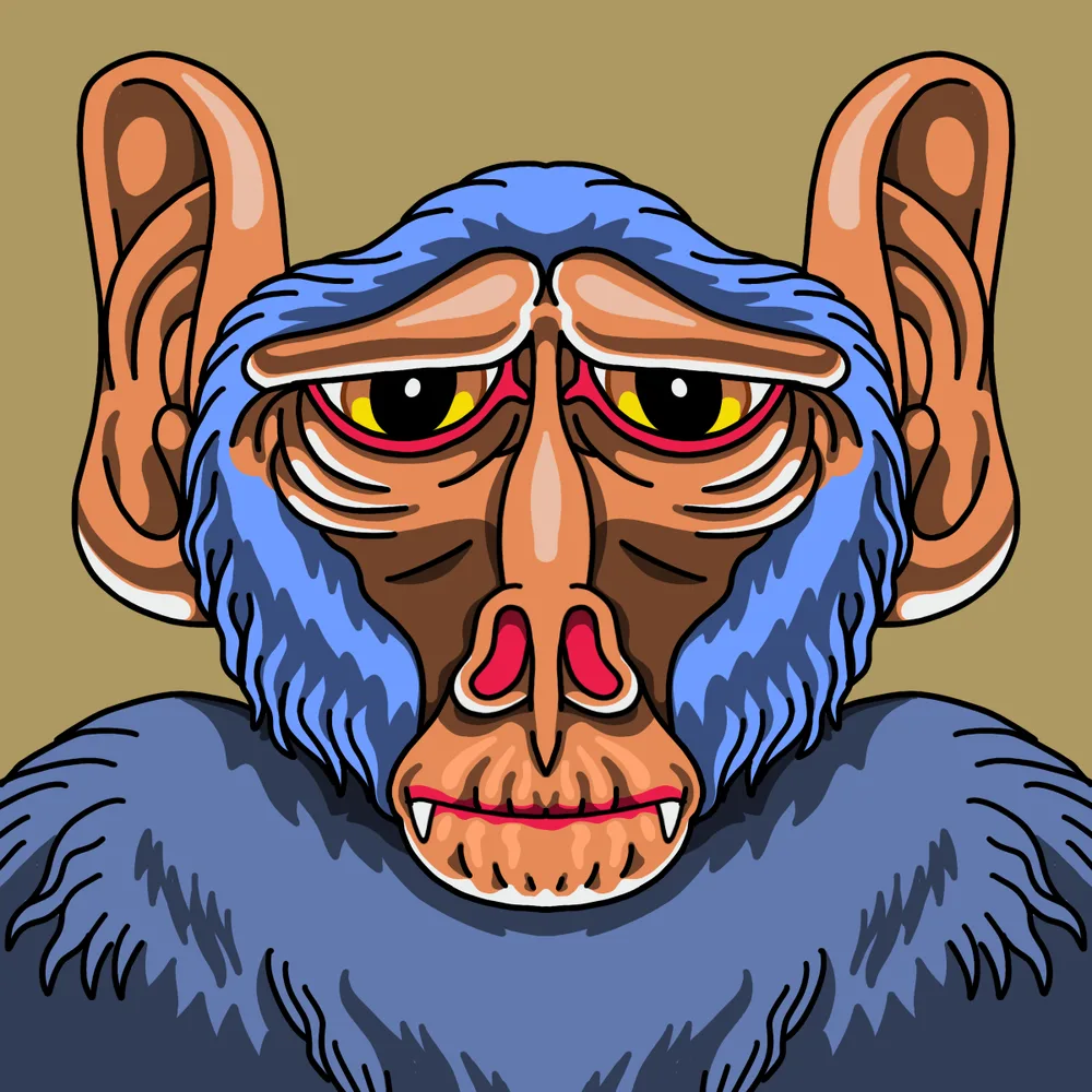 Old Monkey — Hedz No. 278, recovered original artwork by Matt Furie
