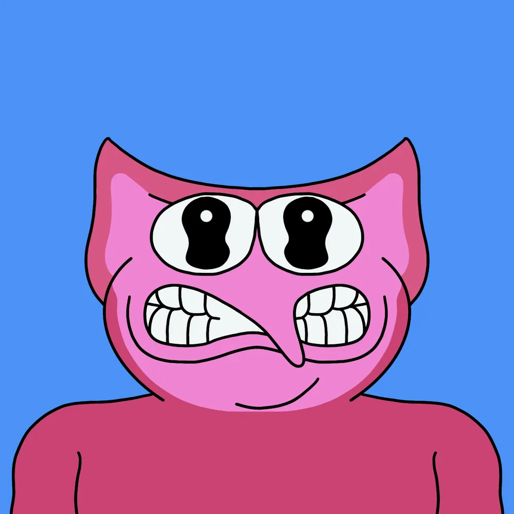 Glorf Pinkie — Hedz No. 030, recovered original artwork by Matt Furie