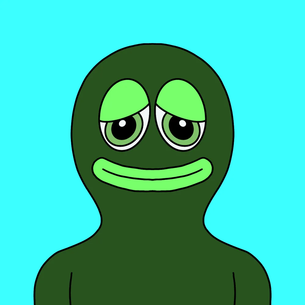 Content Greenie — Hedz No. 302, recovered original artwork by Matt Furie