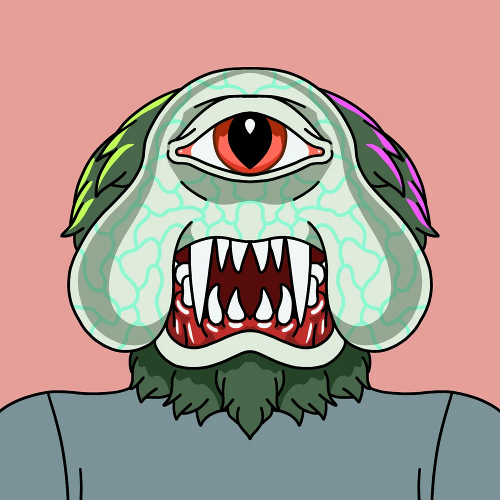 Cycloptic Monsterface — Hedz No. 318, recovered original artwork by Matt Furie