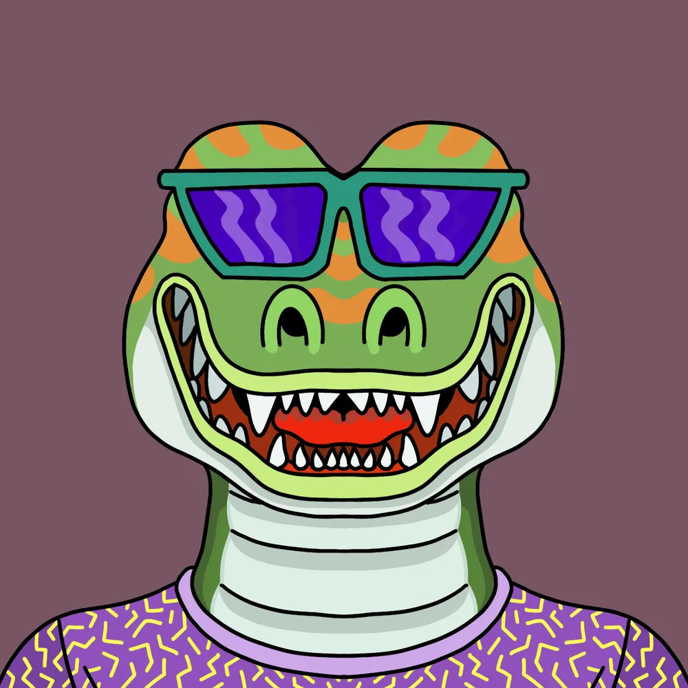 Dinoshades Greenie — Hedz No. 331, recovered original artwork by Matt Furie