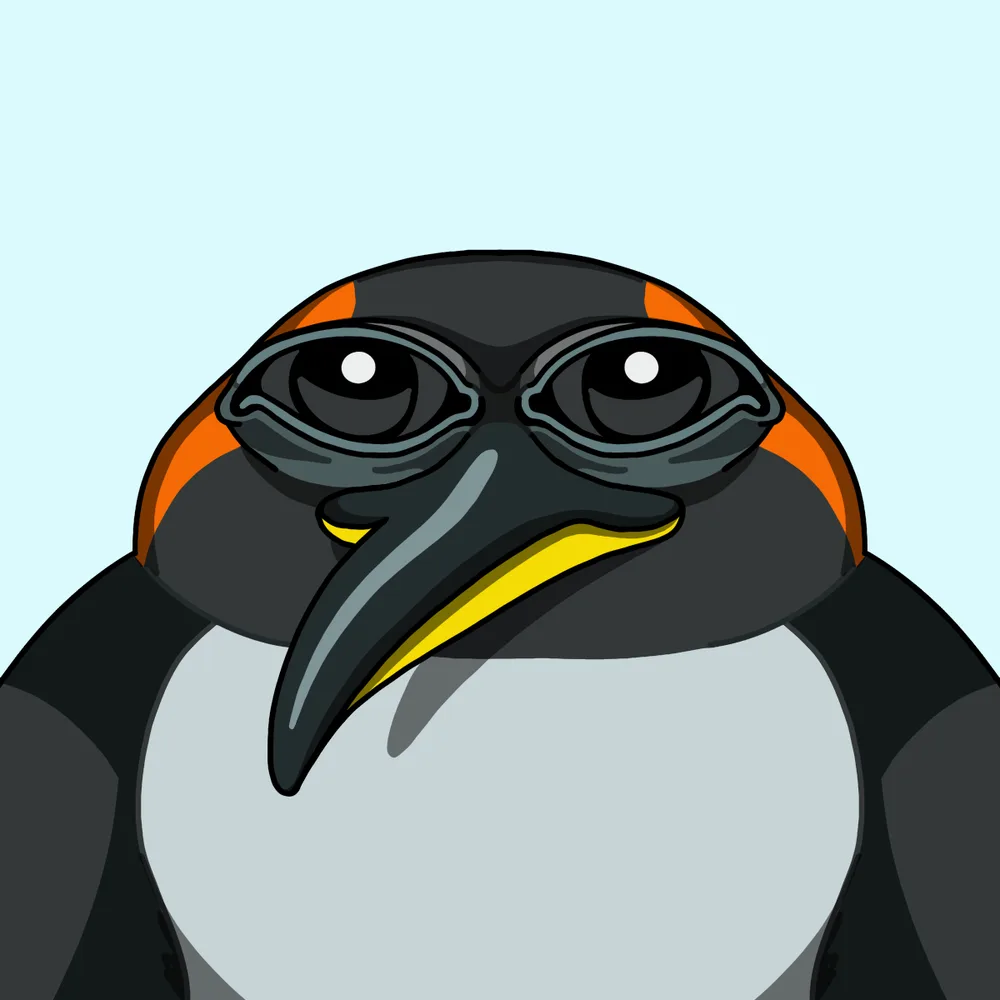 Penguin — Hedz No. 335, recovered original artwork by Matt Furie