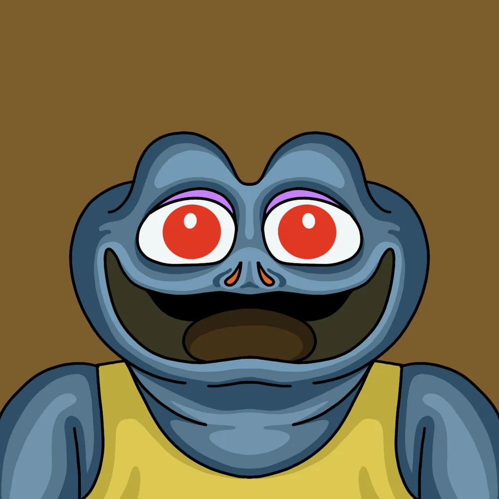 Toothless Turtlesmiler — Hedz No. 349, recovered original artwork by Matt Furie