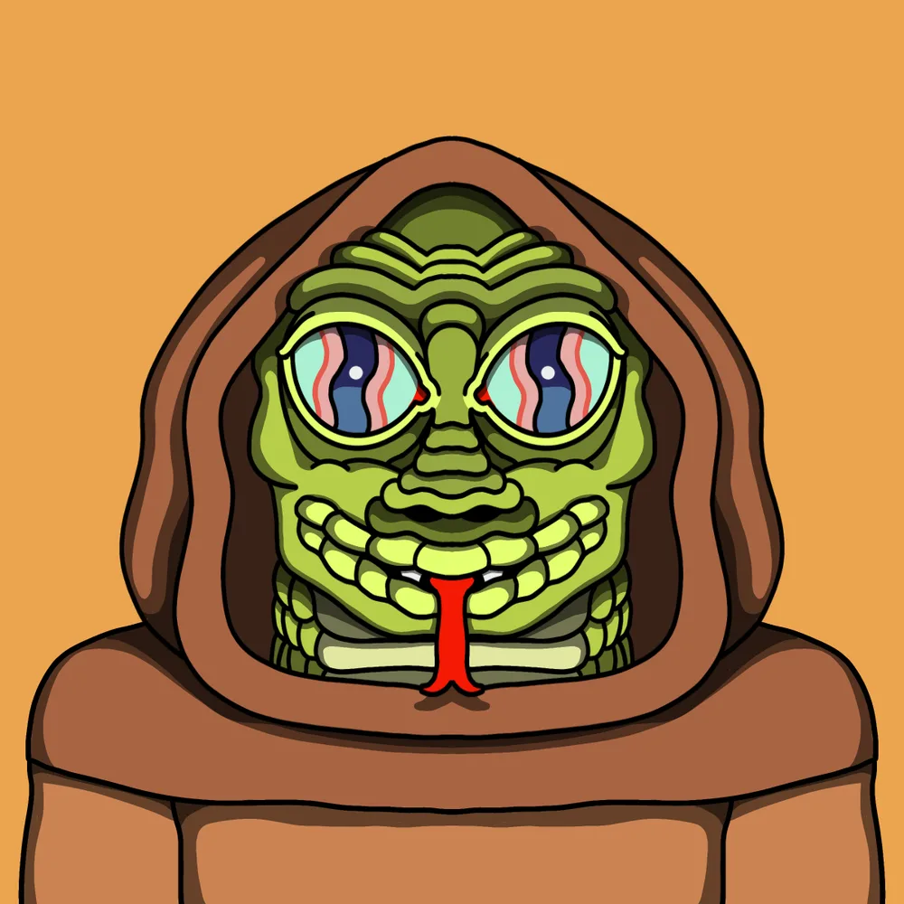 Secret Lizard Hood — Hedz No. 350, recovered original artwork by Matt Furie