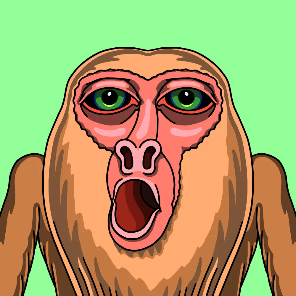 Hooter — Hedz No. 351, recovered original artwork by Matt Furie
