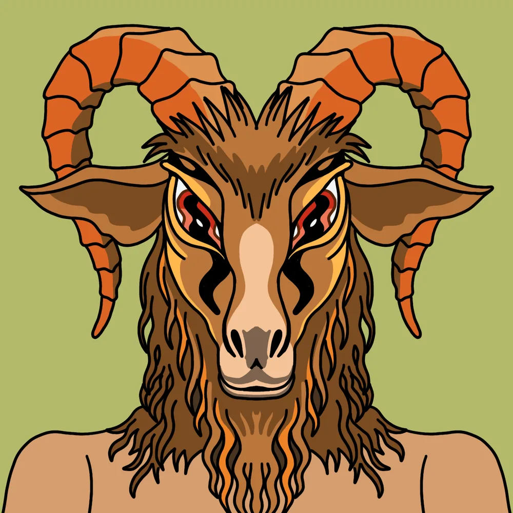 Goatman Brown — Hedz No. 354, recovered original artwork by Matt Furie