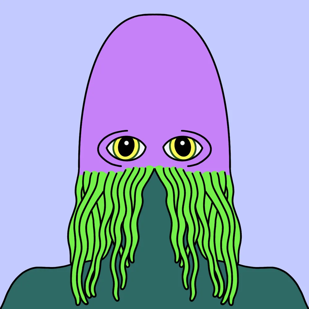 Jelly-head Weedbeard — Hedz No. 365, recovered original artwork by Matt Furie