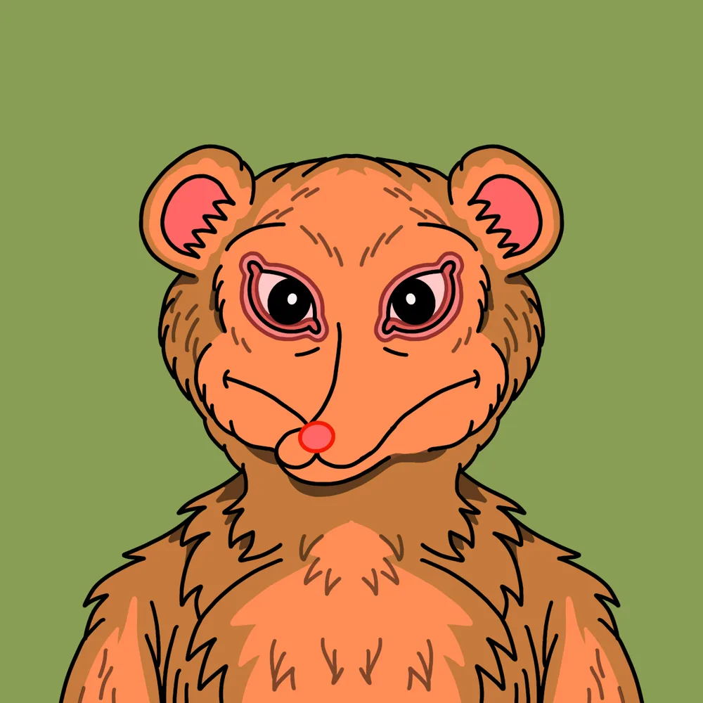 Wombear — Hedz No. 037, recovered original artwork by Matt Furie