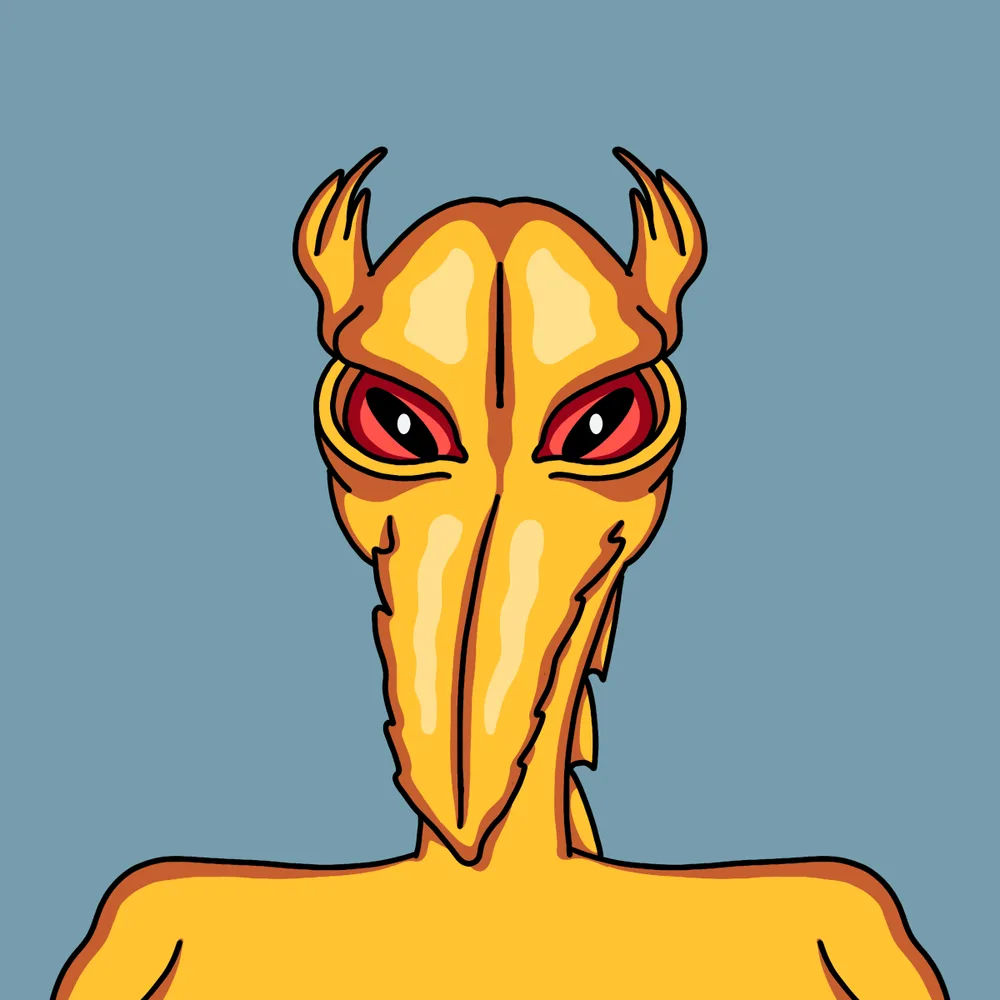 Cutnose Speedbender Yellow — Hedz No. 370, recovered original artwork by Matt Furie